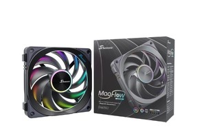 Ventilateur de boîtier <span class=keywords><strong>PC</strong></span> silencieux OEM MagFlow 120 ARGB 120 mm à roulement fluide avec LED colorées, faible bruit 30 dBA, 42 CFM, 3 W, refroidissement - Product Image 5