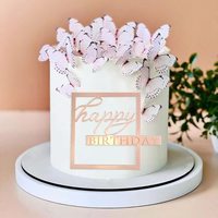 Gold Silber Happy Anniversary Cake Topper Hochzeitstag Acryl Cake Topper Happy Anniversary Party Dekorieren Lieferungen