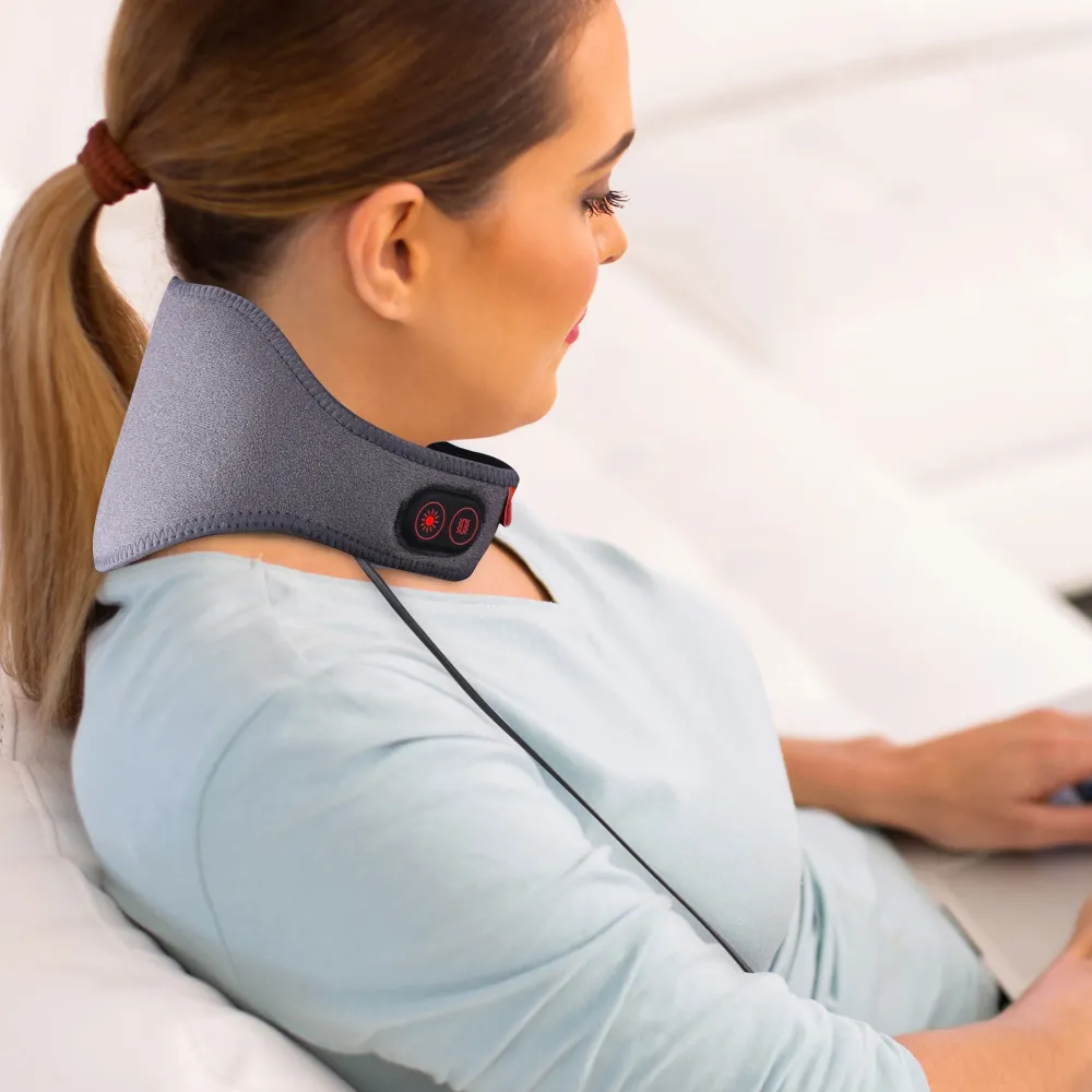 Vibration USB couverture en néoprène chauffage et massage enveloppe de cou pour se détendre et soulager la douleur