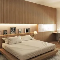 2022 pannelli foro vendite pannello a parete decorazione hotel interni in legno scanalato wpc pannello a parete rivestimento