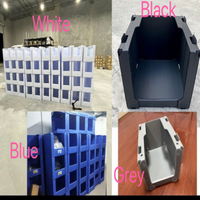Bacs de tri et de stockage en plastique ondulé empilables, écologiques, imperméables et haute résistance pour entrepôt
