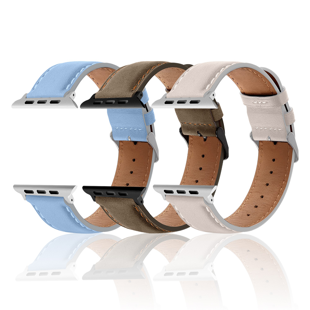 RYB Premium Genuine Leather Watch Strap Breathable, Fashionable & Luxurious for Apple Watch