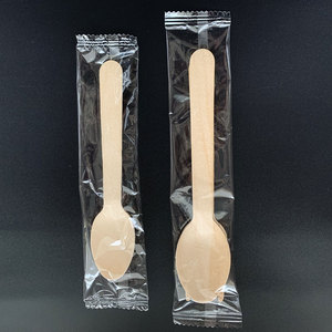 Ensemble <span class=keywords><strong>de</strong></span> <span class=keywords><strong>couverts</strong></span> jetables en <span class=keywords><strong>bois</strong></span> biodégradable et écologique <span class=keywords><strong>de</strong></span> 160 mm (couteau, fourchette, cuillère, cuillère-fourchette) pour la cuisine - Product Image 3