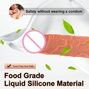Consolador vibrador para mujeres piel <span class=keywords><strong>Real</strong></span> y sensación masturbación femenina pene juguetes sexuales pene grande - Product Image 5