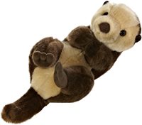 Jouet Animal en peluche Kawaii, Simulation réaliste, personnalisé, marron, loutre de mer, doux