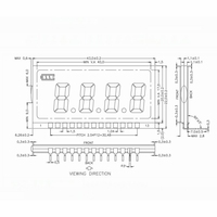 Module d'affichage LCD de niveau de batterie 1,7 pouce, 7 segments avec rétroéclairage LED (en option) pour moniteur de puissance d'onduleur solaire UPS