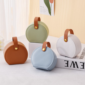 Portable Jewelry Storage Box PU Leather Magnetic Closure Minimalist Design Lightweight Travel Case for Rings Earrings Necklaces - Product Image 3
