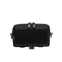 Sac banane tactique unisexe en nylon découpé au laser, motif camouflage, doublure PVC, fixation MOLLE, fermeture éclair, rangement portable pour activités de plein air et randonnée