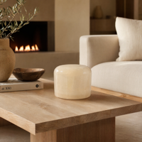 Lampe décorative en marbre naturel rechargeable à LED de luxe pour bureau et salon