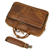 Porte-documents en cuir véritable pour homme, sac à bandoulière pour ordinateur portable 14 pouces, sac messager durable pour affaires, voyages, travail, avocat