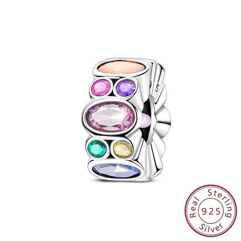 KSC348-Geometric Colorful Zircon Charms
