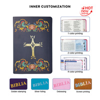 Vente en gros de Bibles imprimées de haute qualité, fabricants de Bibles à couverture souple de renommée, design innovant, Bible chrétienne en cuir PU