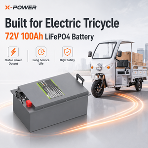 Batería de Litio LiFePO4 Personalizada de Fábrica para Triciclo, 72V 100Ah 105Ah, Paquete de Baterías LFP para Triciclo de Reparto - Product Image 2