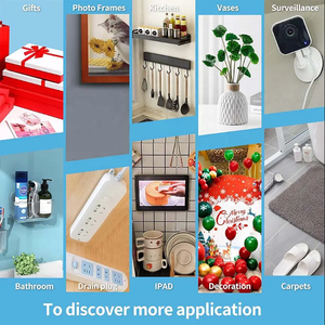 Adhesivo de gancho de pared autoadhesivo Deson, cinta de gancho y bucle extraíble de nailon 100% de doble cara para tiras de marcos de fotos - Product Image 4