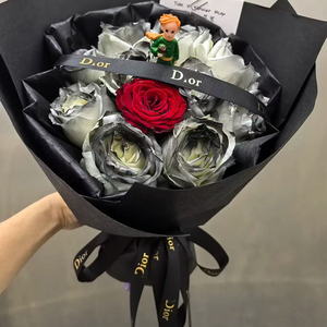 Gran oferta, cinta de regalo decorativa de lujo para venta al por mayor floral, rollo de cinta de embalaje de regalo de diseñador de marca famosa personalizada de 2cm - Product Image 4