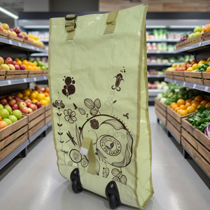 KDTB125 Brand Logo Eco Recycled Non-Woven PP <b>Trolley</b> Shopping Bags with Top Handle Round Feet Fashion Style Made in Vietnam - Product Image 2