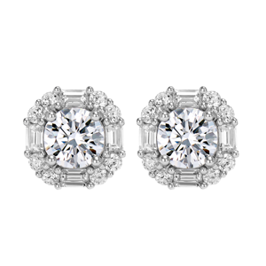 โรชิเม่ ต่างหูทรงลูกบาศก์ประดับเพชรซีกอน 925 เงินสเตอร์ลิง คิวบิกเซอร์โคเนีย ของขวัญสำหรับงานแต่งงานและวันครบรอบ - Product Image 1