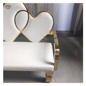 कारखाने सीधे थोक लक्जरी गोल्डन वेडिंग इवेंट दो सीट आधुनिक सोफा स्टेनलेस स्टील - Product Image 5