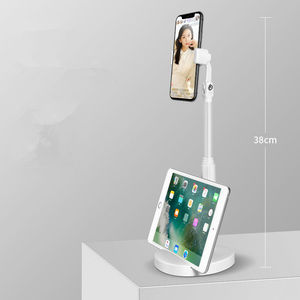Nouvel arrivage : Support de <span class=keywords><strong>tablette</strong></span> rétractable et réglable pour bureau, avec double emplacement pour téléphone, idéal pour le streaming en direct - Product Image 3