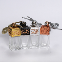 Diffuseur de parfum et d'huiles essentielles LanJing, nouveau style, 5 ml, 10 ml, vide, avec couvercle en bois, à suspendre dans la voiture