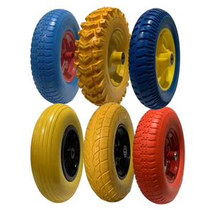 Roue en mousse PU anti-crevaison <span class=keywords><strong>pour</strong></span> <span class=keywords><strong>chariot</strong></span> à granulés, <span class=keywords><strong>chariot</strong></span> agricole, remplacement de roue de brouette sans chambre à air, sans perforation - Product Image 2