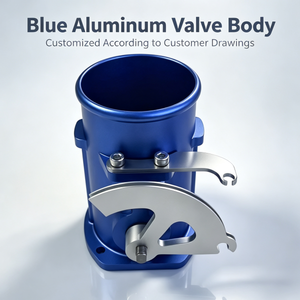 Flow Control Valve Housing Adjustable Lever Valve Assembly CNC Machined Pneumatic Valve Parts Cylindrical Valve Shell Custom - Product Image 1