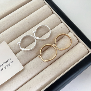 Boucles d'oreilles Huggie en argent sterling S925, couleur or et argent, forme cercle, bijoux pour tous les jours pour femmes - Product Image 3