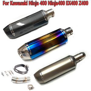 Système d'échappement complet pour moto, tuyau de liaison pour Kawasaki <span class=keywords><strong>Ninja</strong></span> <span class=keywords><strong>400</strong></span> Ninja400 EX400 Z400 Z400 <span class=keywords><strong>2017</strong></span> 2018 2019 2020 2021 - Product Image 2