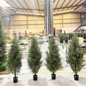 Cyprès artificiel hôtel décoration de la maison paysage en pot <span class=keywords><strong>petit</strong></span> arbre faux pin et cyprès arbre décoration de l'arbre de Noël terres - Product Image 5