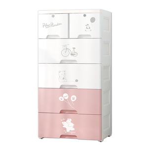 Armadio Portaoggetti per Bambini a 5 Ripiani Ecologico e Salvaspazio per Uso Domestico in Plastica - Product Image 2