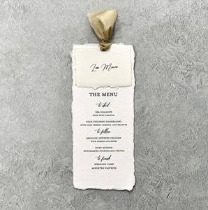 Impression personnalisée feuille d'or logo en relief carte en taille-douce impression en relief passeport en relief <span class=keywords><strong>menu</strong></span> de bord avec marque-place ruban de soie - Product Image 6