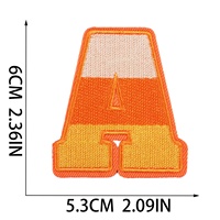 Patch brodé en feutre non tissé et fil de polyester, motif lettre Halloween, éco-responsable, thermocollant, broderie informatisée Xiaotian - Échantillon disponible en 7 jours