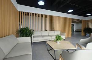 Alternative économique en bois et bois WPC diviseurs de pièce à lattes composites <span class=keywords><strong>cloison</strong></span> murale - Product Image 2