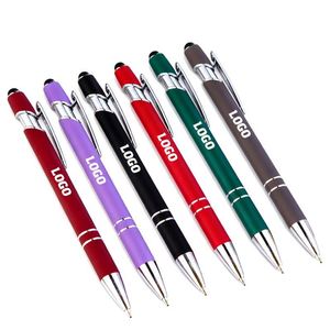 Wsy58 Bolígrafo de Metal con Logotipo Personalizado, Recubierto de Goma, Colorido, Precio Económico al por Mayor, Regalos Promocionales Personalizados - Product Image 1