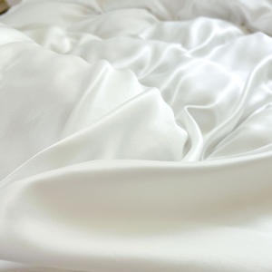 Set di Biancheria da Letto <span class=keywords><strong>in</strong></span> <span class=keywords><strong>Seta</strong></span> con Bordo <span class=keywords><strong>in</strong></span> Pizzo Francese, <span class=keywords><strong>Copripiumino</strong></span> <span class=keywords><strong>in</strong></span> <span class=keywords><strong>Seta</strong></span> a Doppio Lato, Set da 4 Pezzi - Product Image 4