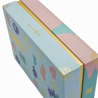 Boîte cadeau cosmétique haut de gamme de luxe en carton avec fermeture magnétique et inserts en éponge pour crème contour des yeux et huiles essentielles, recyclée