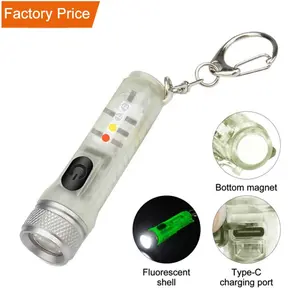 Mini Pocket Taschenlampe USB wiederauf ladbare magnetische Schlüssel bund Licht LED wiederauf ladbare Mini LED Licht Cob Schlüssel bund