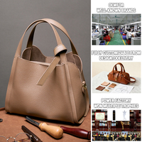 Sac à bandoulière en cuir véritable imperméable avec logo personnalisé, fermeture éclair - Sac de créateur élégant pour femme, usage quotidien, Guangzhou OEM