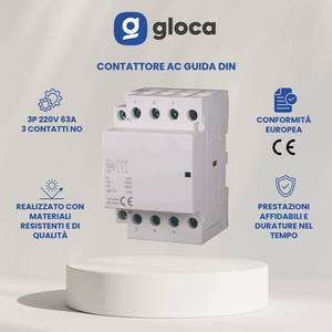 Gloca 3P 220V 63A contattore AC con 3 senza contatti di potenza/magnetico/contattore elettrico per guida DIN - Product Image 4