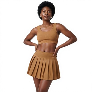 Custom Logo Sport Skirt Women Polyester Tennis Running Skort OEM Supplier <b>Booty</b> short with Pocket - Product Image 1
