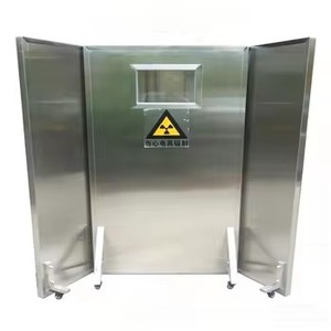 Écran de protection mobile anti-rayons X avec vitre de visualisation, monté sur roues, pour les lieux de travail en radiologie médicale - Product Image 3