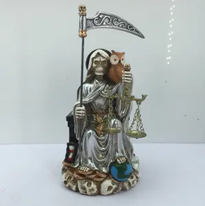 Pacific Giftware Santa Muerte Saint of Holy Death Seated Religious Statue