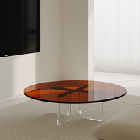 Table en acrylique super lisse et transparente de style nordique d'intérieur personnalisée en usine