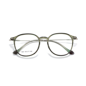 Retro đơn giản siêu nhẹ Khung chống ánh sáng màu xanh kính cho phụ nữ lạnh nâu ống kính quang học khuôn mặt lớn giảm béo khung phẳng - Product Image 1