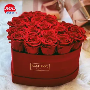 Luxury round paper gift packaging flower box with cover