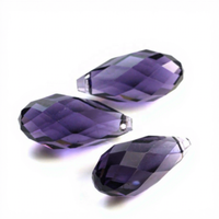Perles en verre émaillé 3D à trous horizontaux en forme de goutte d'eau 12-25 mm, apprêts pour bijoux, pendentifs pour colliers/boucles d'oreilles, décorations de lustres