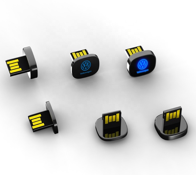 Luminous logo Mini Flash Drive Pendrive Mini Usb Flash Drive for Car Music Play
