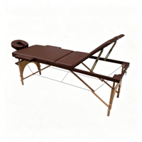 Vente en gros d'usine : table de massage pliante en bois à trois sections, table de massage portable pour esthétique, table pour extensions de cils, table de physiothérapie