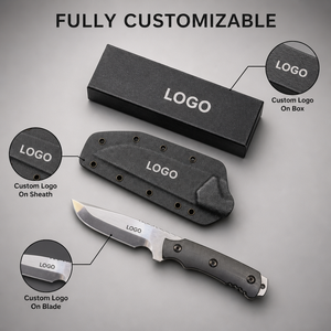 Couteau tactique à lame fixe en acier 5Cr13, manche noir G10 avec étui Kydex pour la défense personnelle en extérieur, survie, vente en gros OEM - Product Image 5