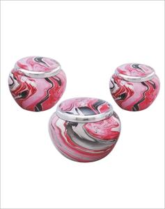 Autocollant d'urne de crémation bleu de style américain en laiton pour ornement funéraire commémoratif des cendres humaines - Product Image 5